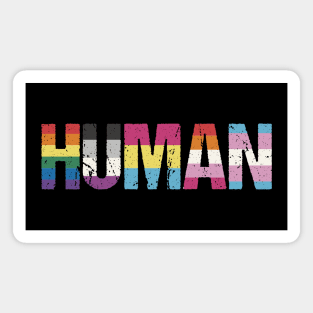 HUMAN - LGBTQIATTP Magnet